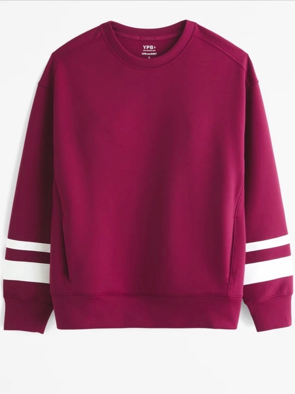NWT Abercrombie YPB neoKNIT Crew Sweatshirt in Bordeaux Medium